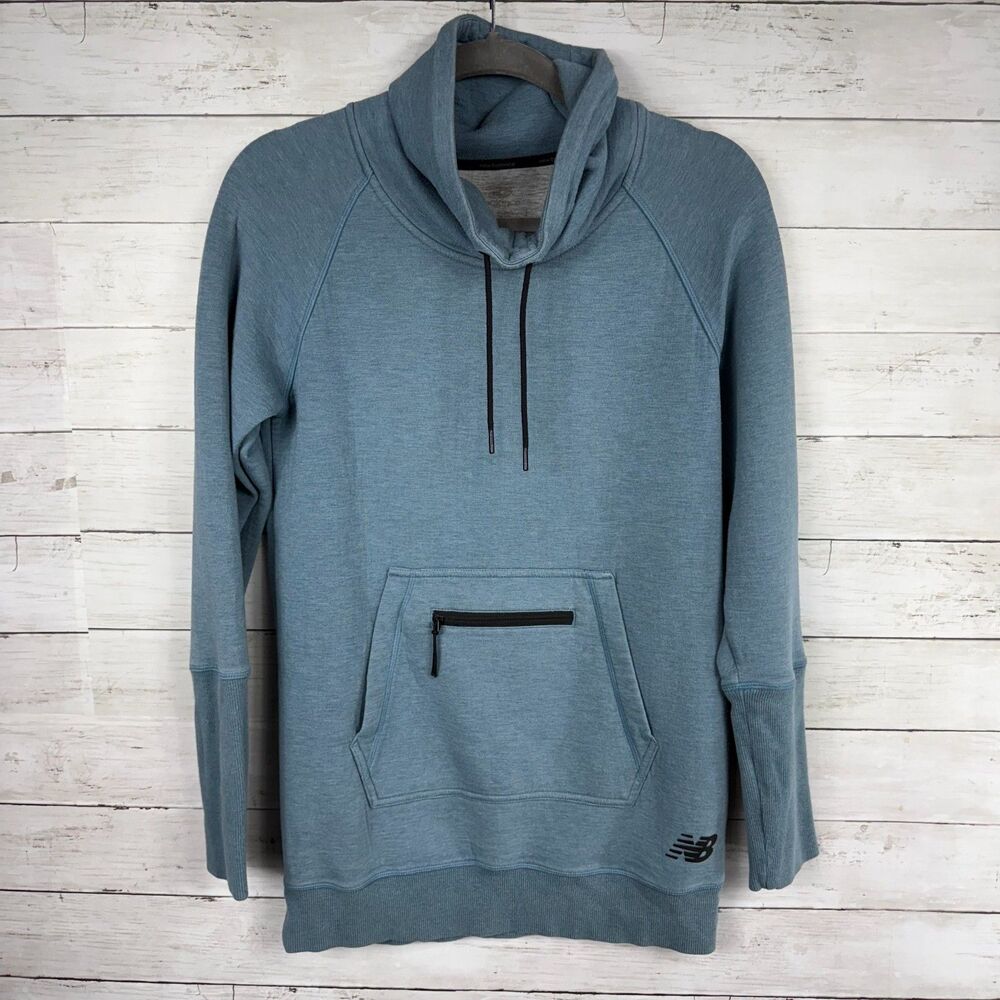 New Balance Blue Cowl Neck Hoodie